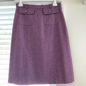 A. Cheng purple wool twill skirt, size 8 (fits like a 6)